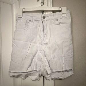 Shein white jean cutoff shorts